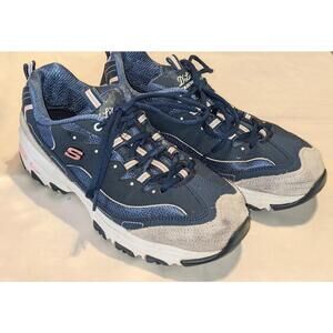 Skechers D'Lites Womens New Journey Athletic Walking Shoes Sz 11 Navy Blue 11947